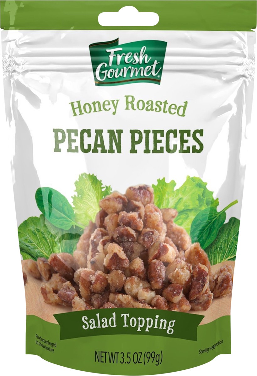 slide 3 of 3, Fresh Gourmet Honey Roasted Pecan Pieces, 3.5 oz