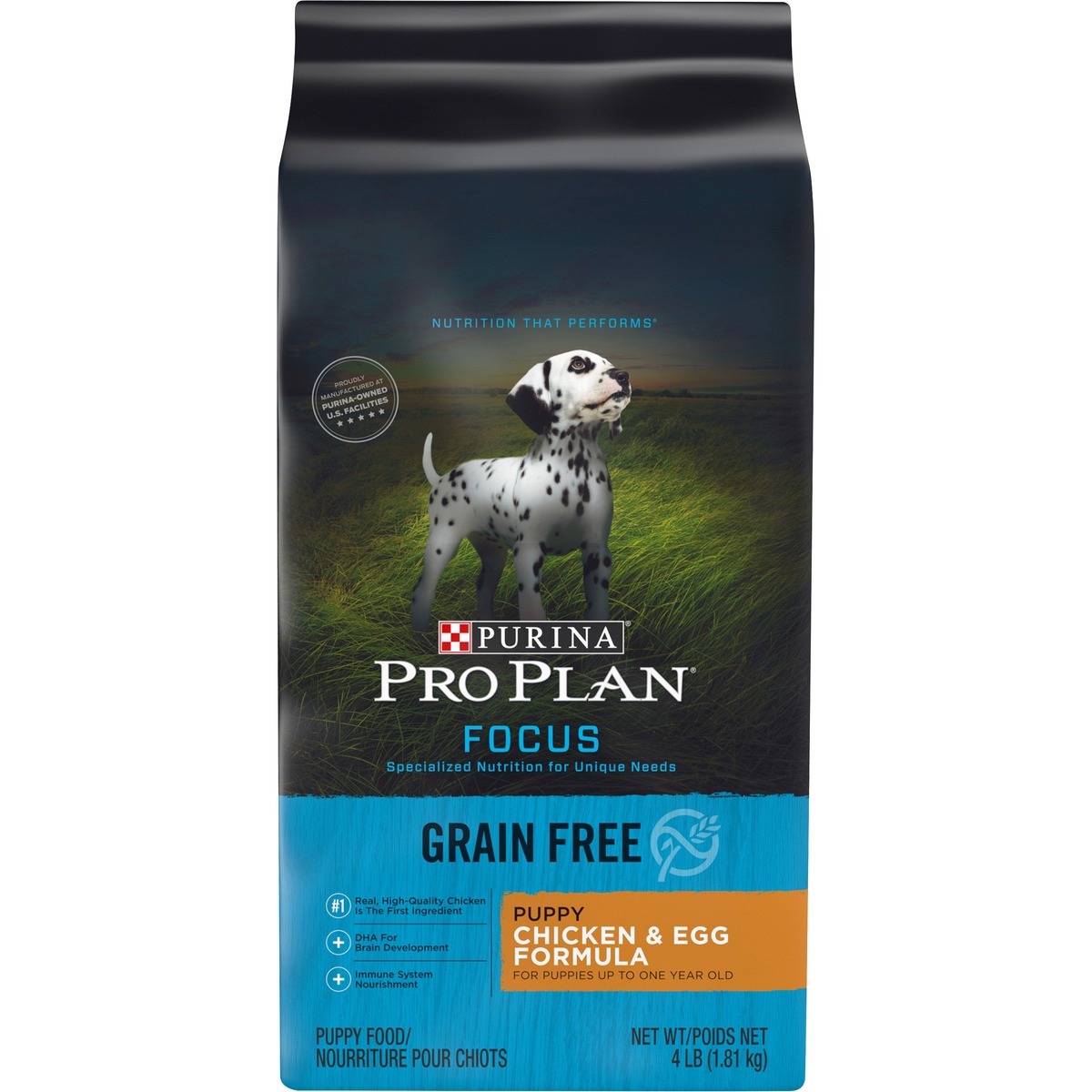 slide 1 of 1, Purina Pro Plan Focus Grain Free Chicken & RiceFormula Dry Puppy Food, 4 lb