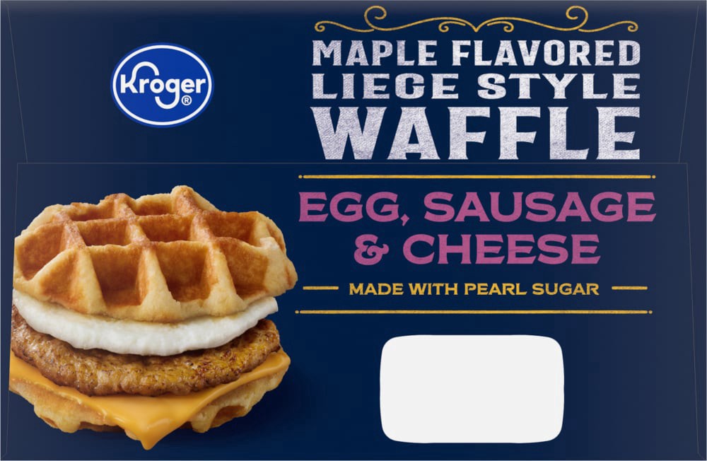 slide 2 of 5, Kroger Sausage Egg Cheese Waffle, 2 ct / 11.6 oz