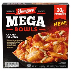 Banquet MEGA Bowls Chicken Parmesan, Frozen Meal, 13.5 oz.