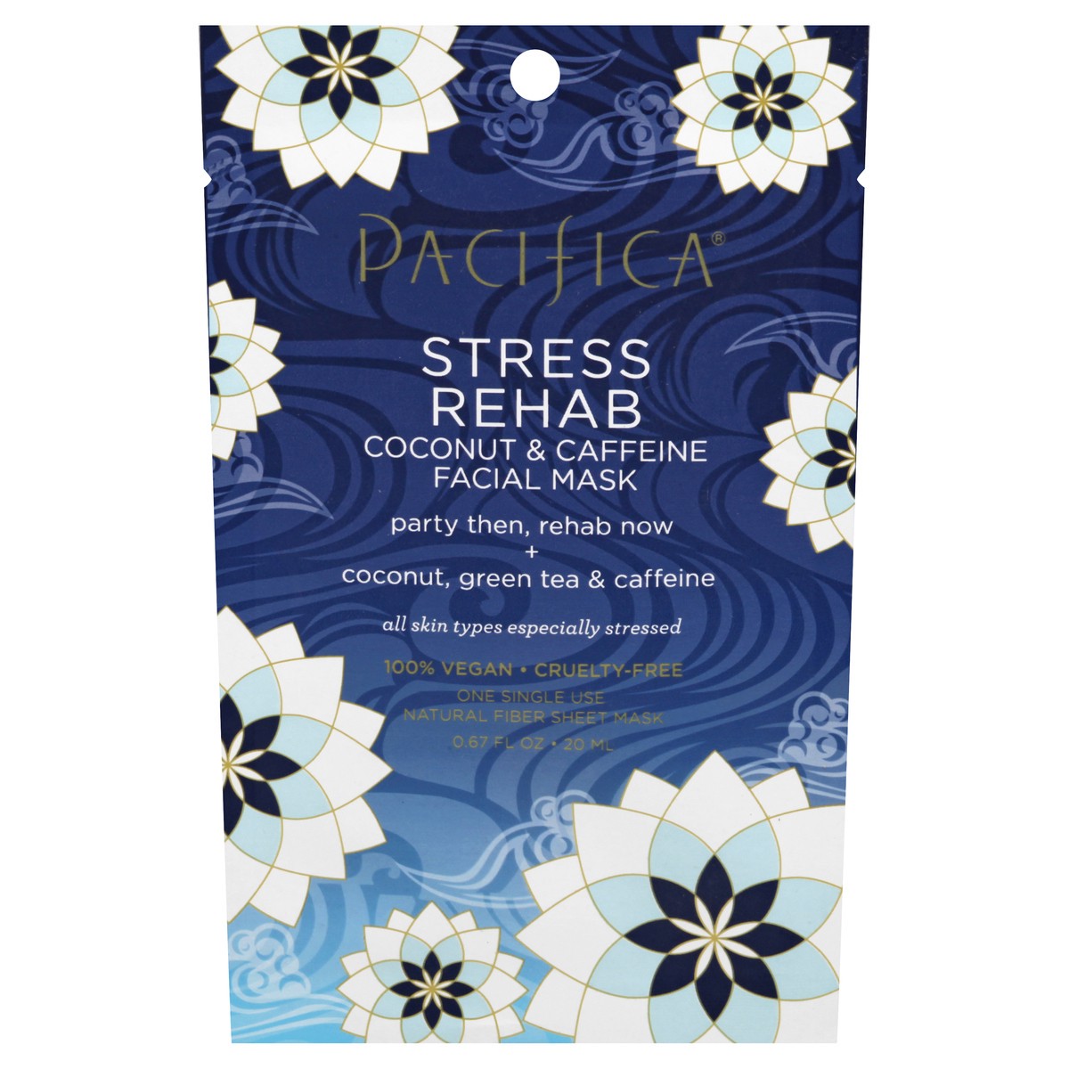 slide 1 of 1, Pacifica Coconut & Caffeine Stress Rehab Facial Mask 0.67 oz, 0.67 oz