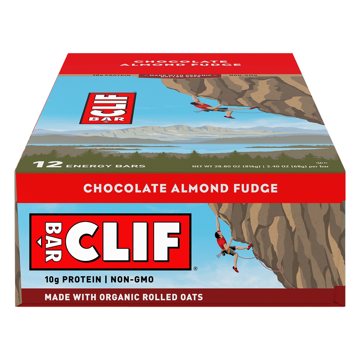 slide 1 of 10, CLIF Chocolate Almond Fudge Bar, 12 ct; 2.4 oz