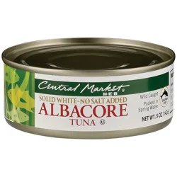 Central Market No Salt Added Solid White Albacore Tuna