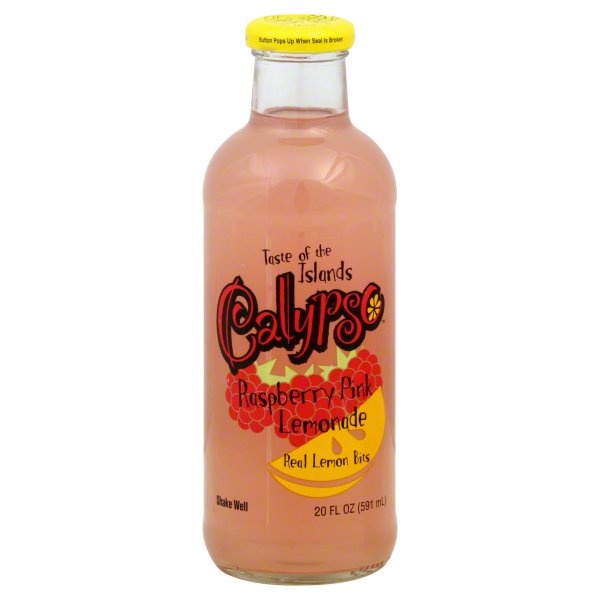 slide 1 of 1, Calypso Raspberry Pink Lemonade Glass Bottle, 12 oz