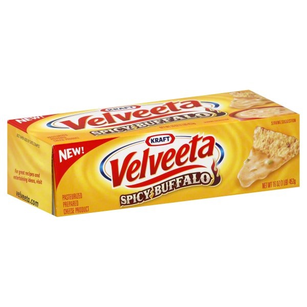 slide 1 of 1, Velveeta Cheese Product, Pasteurized Prepared, Spicy Buffalo, 16 oz