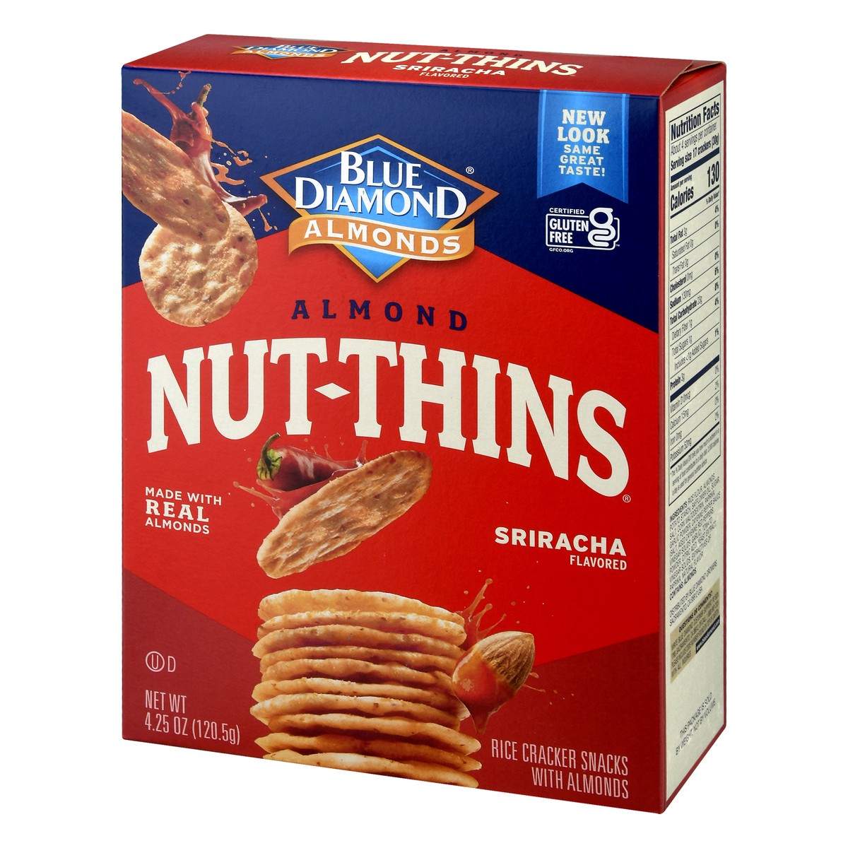 slide 3 of 9, Blue Diamond Sriracha Almond Nut Thins, 4.25 oz