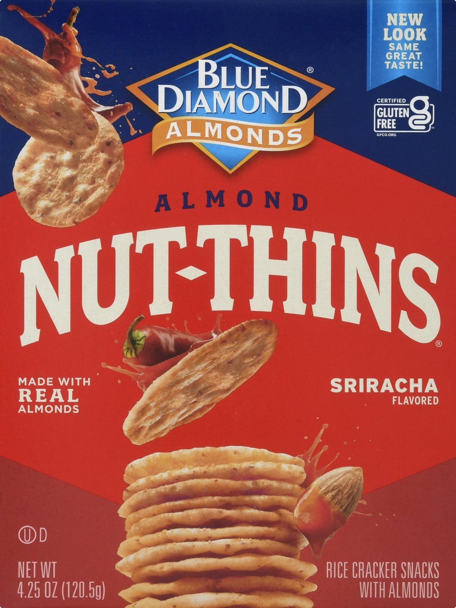 slide 6 of 9, Blue Diamond Sriracha Almond Nut Thins, 4.25 oz