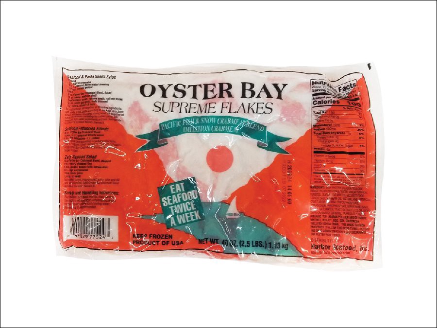 slide 1 of 1, Oyster Bay Supreme Flakes Imitation Crab Meat /, 40 oz