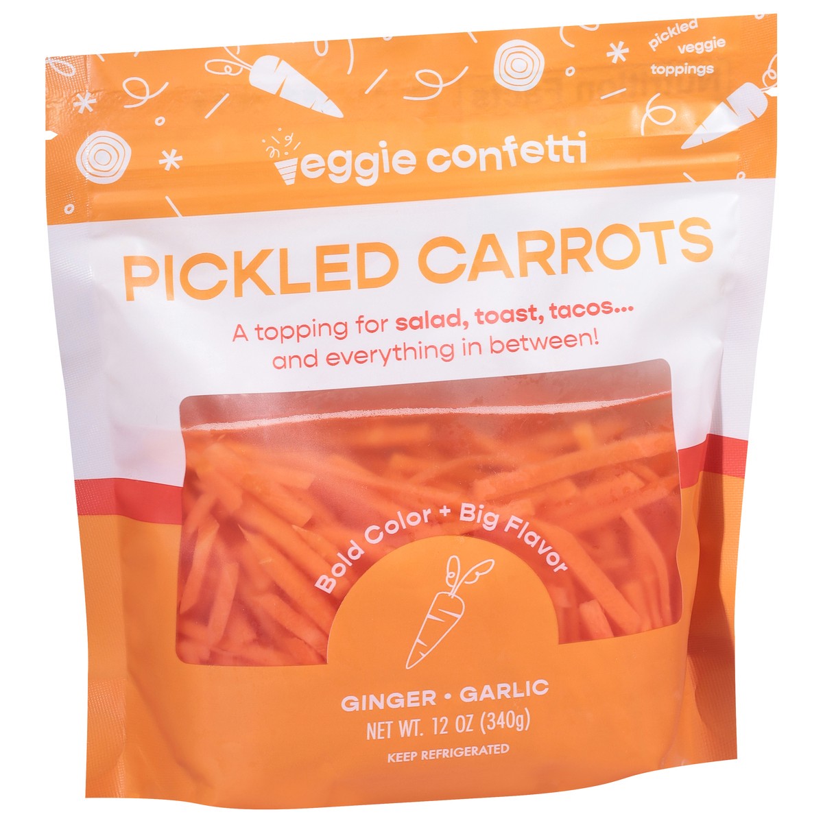 slide 4 of 9, Veggie Confetti Pickled Carrots- 12 oz, 12 oz