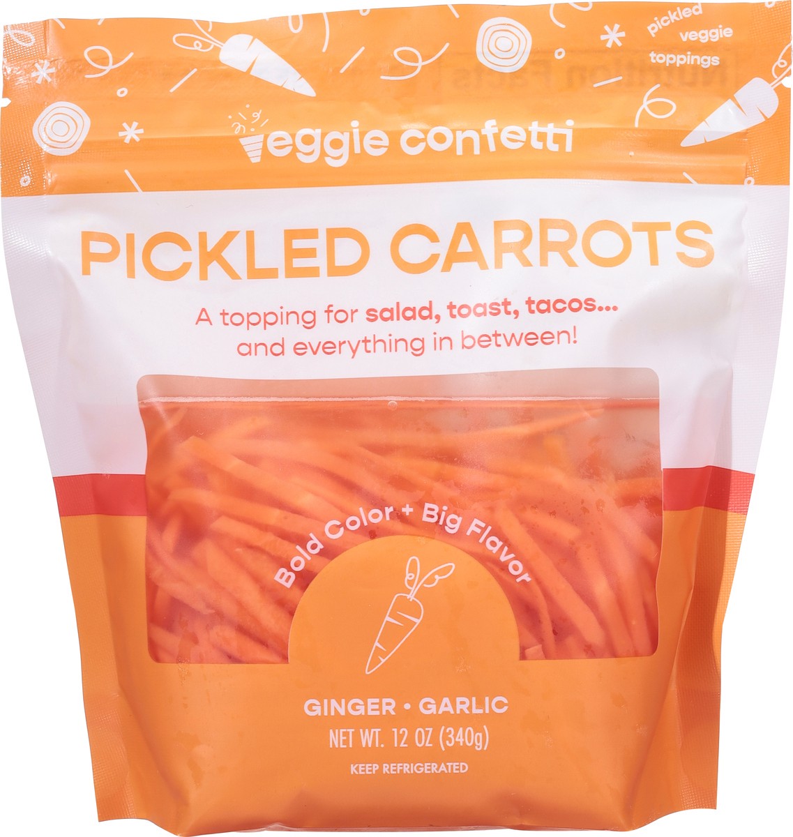 slide 5 of 9, Veggie Confetti Pickled Carrots- 12 oz, 12 oz