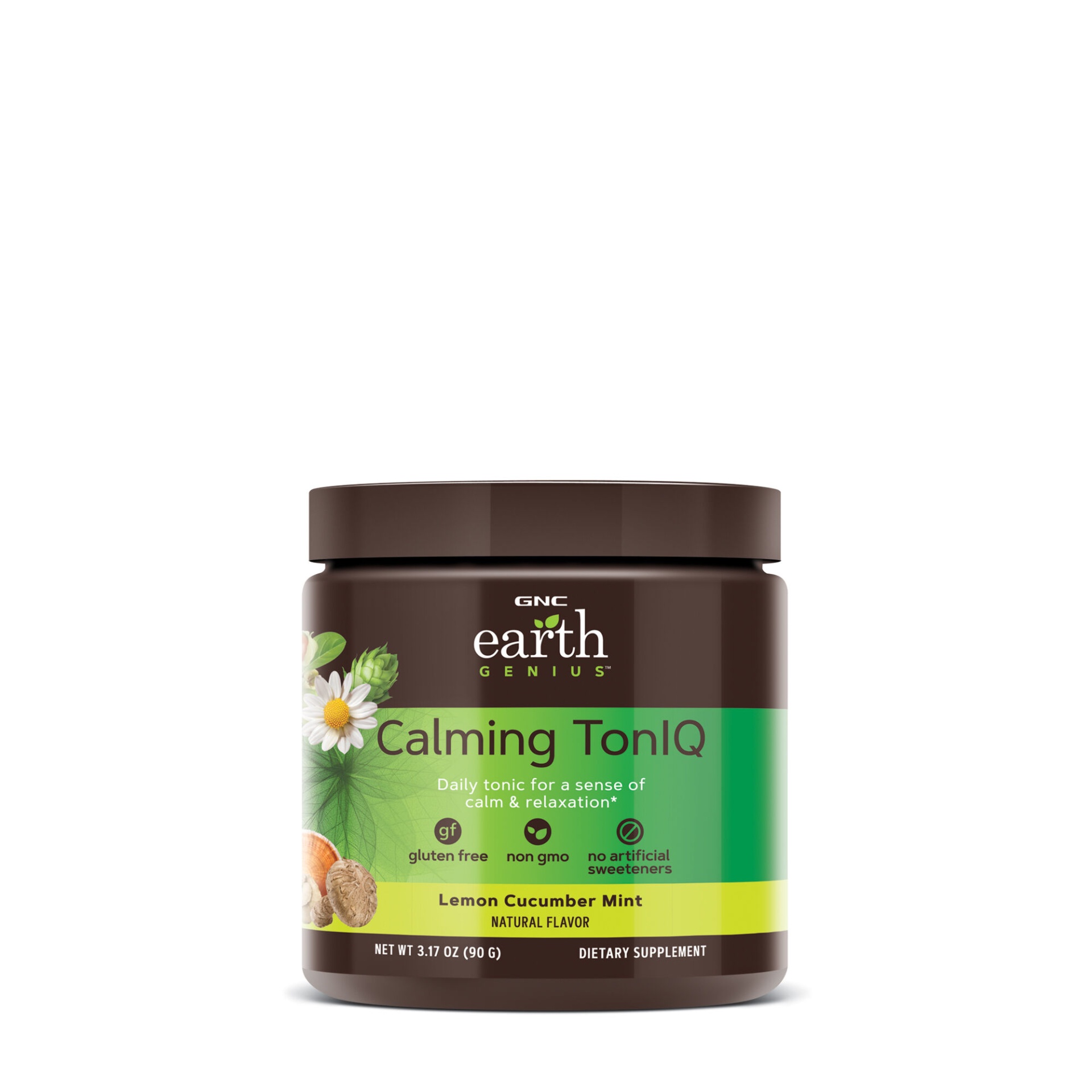 slide 1 of 1, GNC Earth Genius Calming TonIQ - Lemon Cucumber Mint, 1 ct