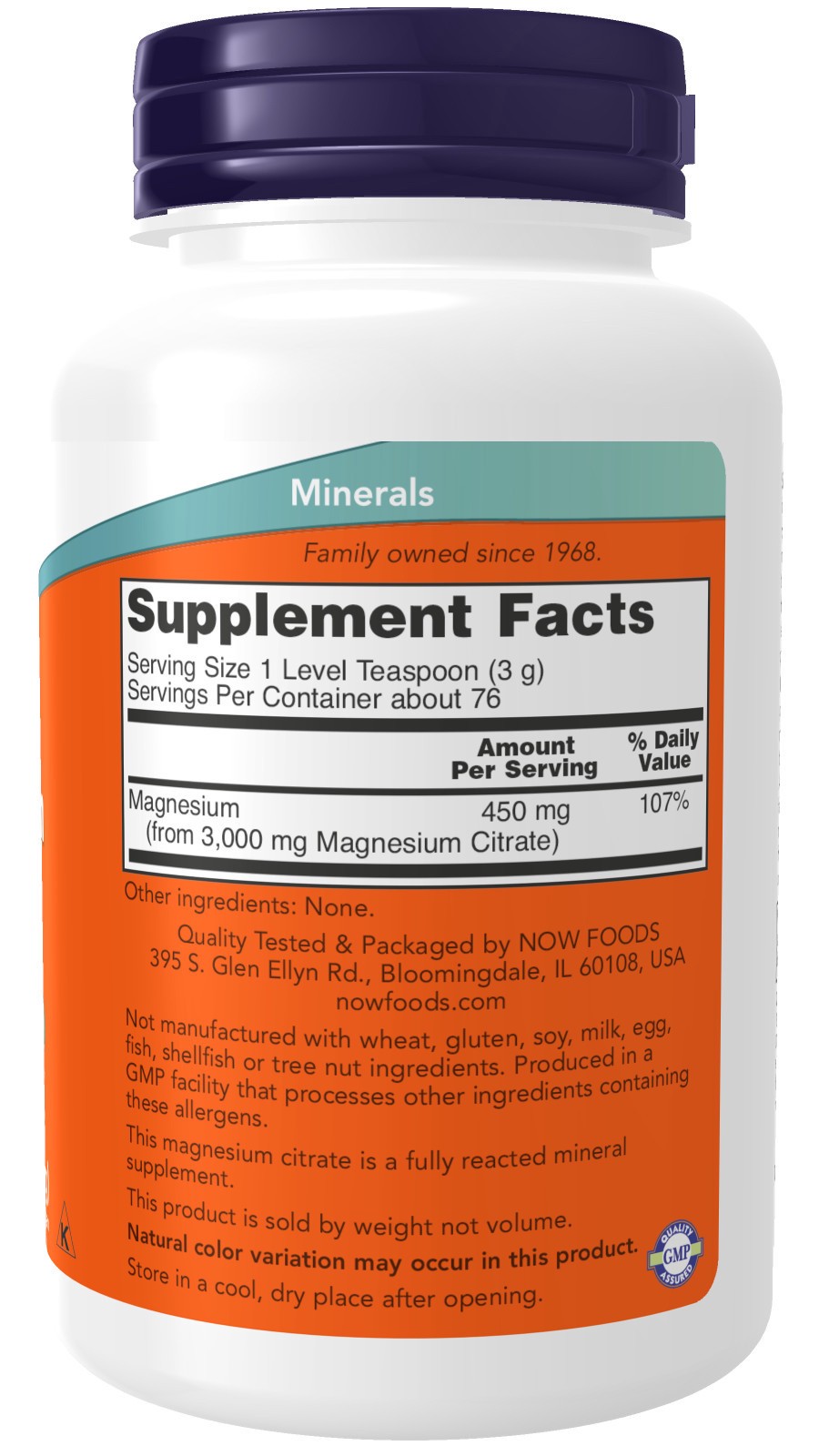 slide 2 of 4, NOW Magnesium Citrate Pure Powder - 8 oz, 8 oz