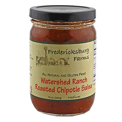 slide 1 of 1, Fredericksburg Farms Watershed Ranch Roasted Chipotle Salsa, 12 oz