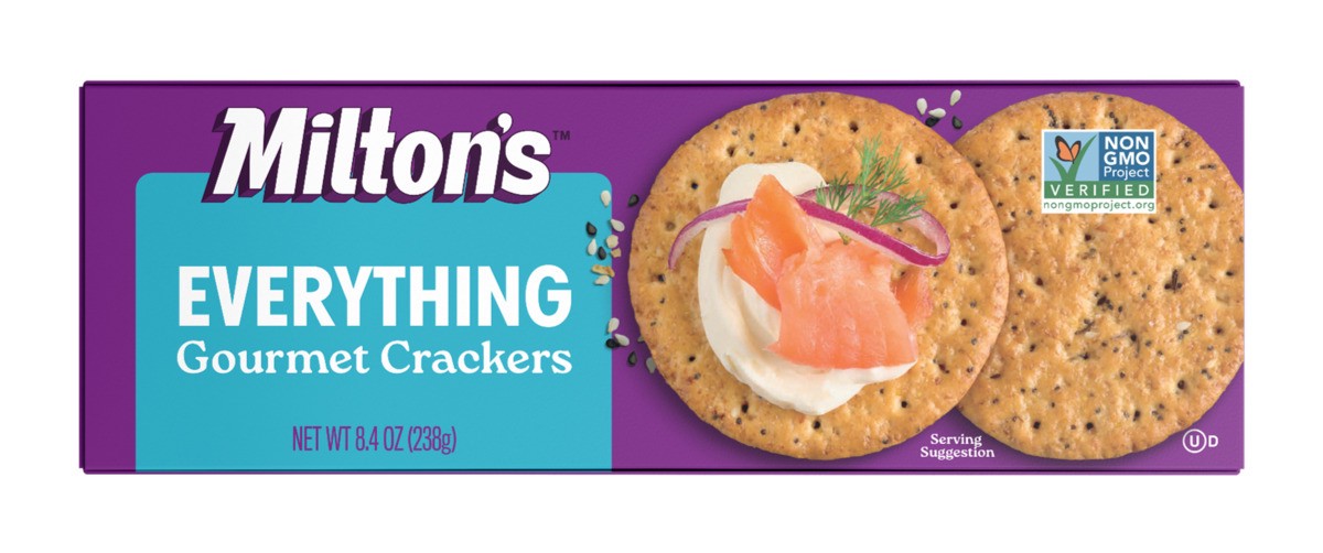 slide 1 of 1, Milton's Gourmet Crackers, 8.4 oz