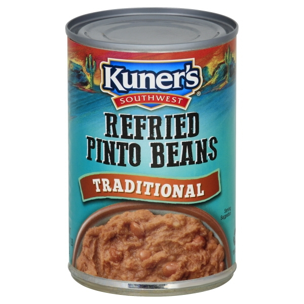 slide 1 of 1, Kuner's Southwestern Beans Refried Traditional Can, 15 oz