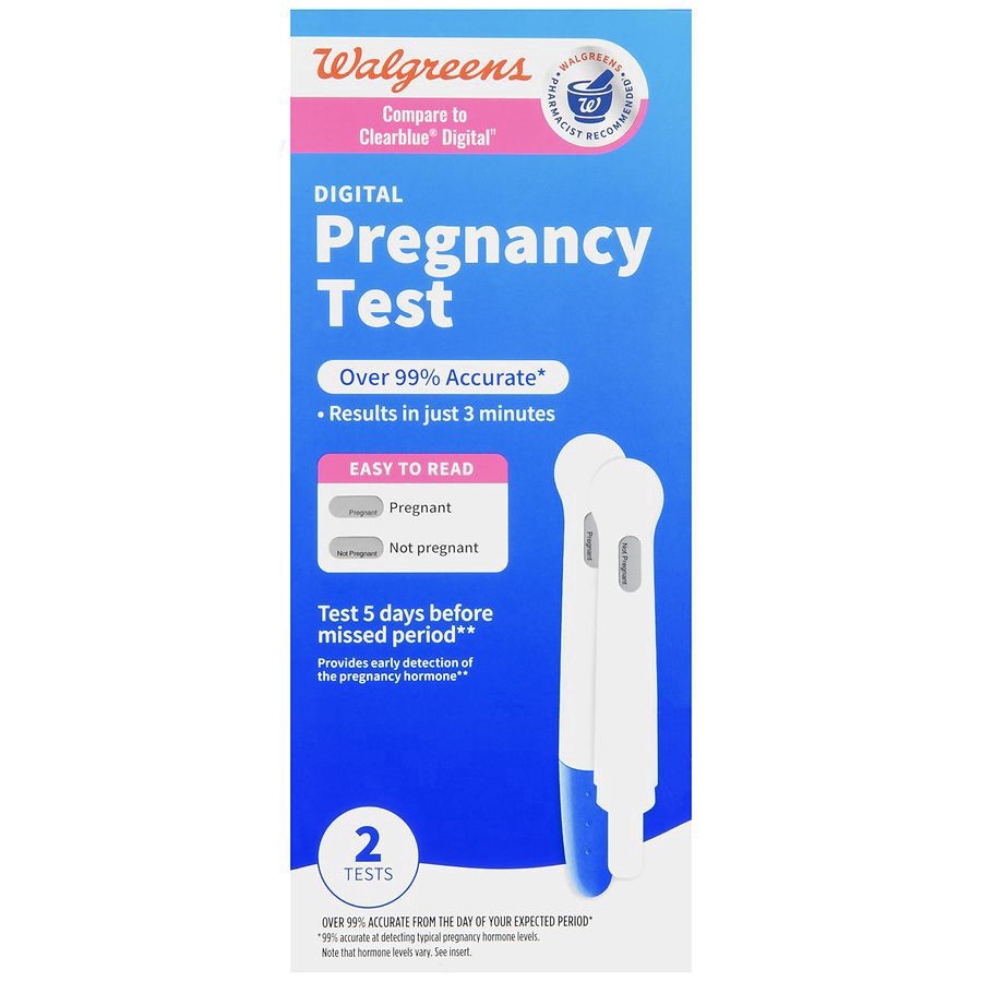 slide 3 of 5, Walgreens Digital Pregnancy Tests, 2 ct