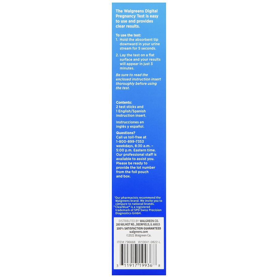 slide 4 of 5, Walgreens Digital Pregnancy Tests, 2 ct
