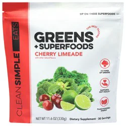 Clean Simple Eats Greens Cherry Limeade 30sv