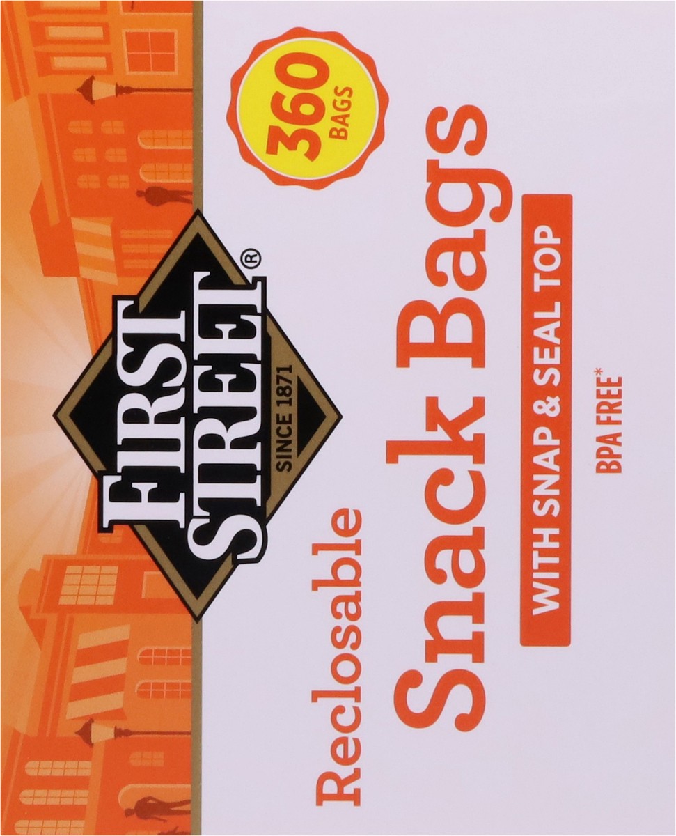 slide 10 of 11, First Street Snack Bags Reclosable, 360 ct