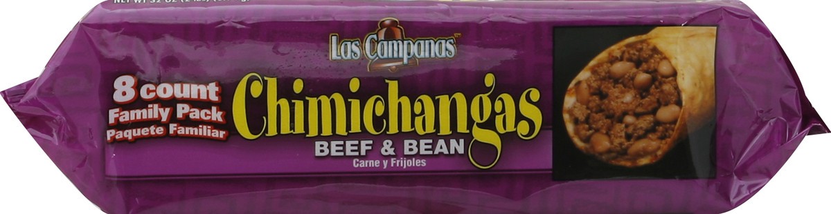 slide 2 of 5, Las Campanas Premium Quality Beef & Bean Chimichangas 8 ea, 36 oz