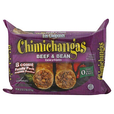 slide 1 of 1, Las Campanas Beef & Bean Chimichangas, 36 oz