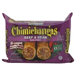 Las Campanas Premium Quality Beef & Bean Chimichangas 8 ea