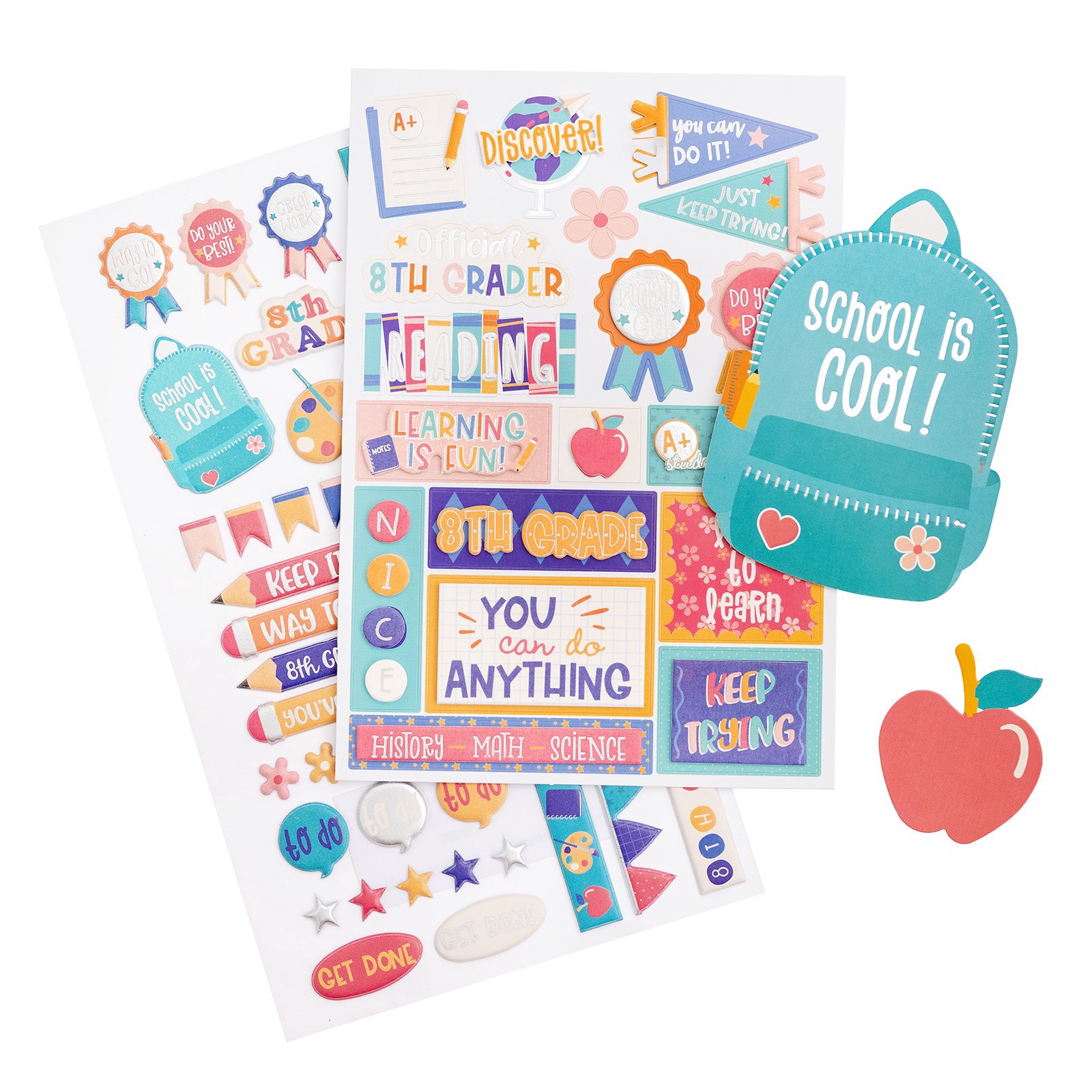 slide 3 of 4, 8th Grade Stickers By Recollections, 1 ct