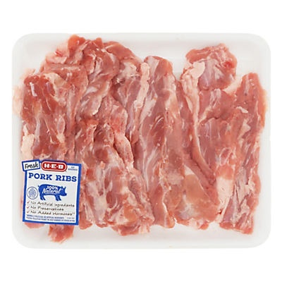 slide 1 of 1, H-E-B Pork Riblets Value Pack, per lb