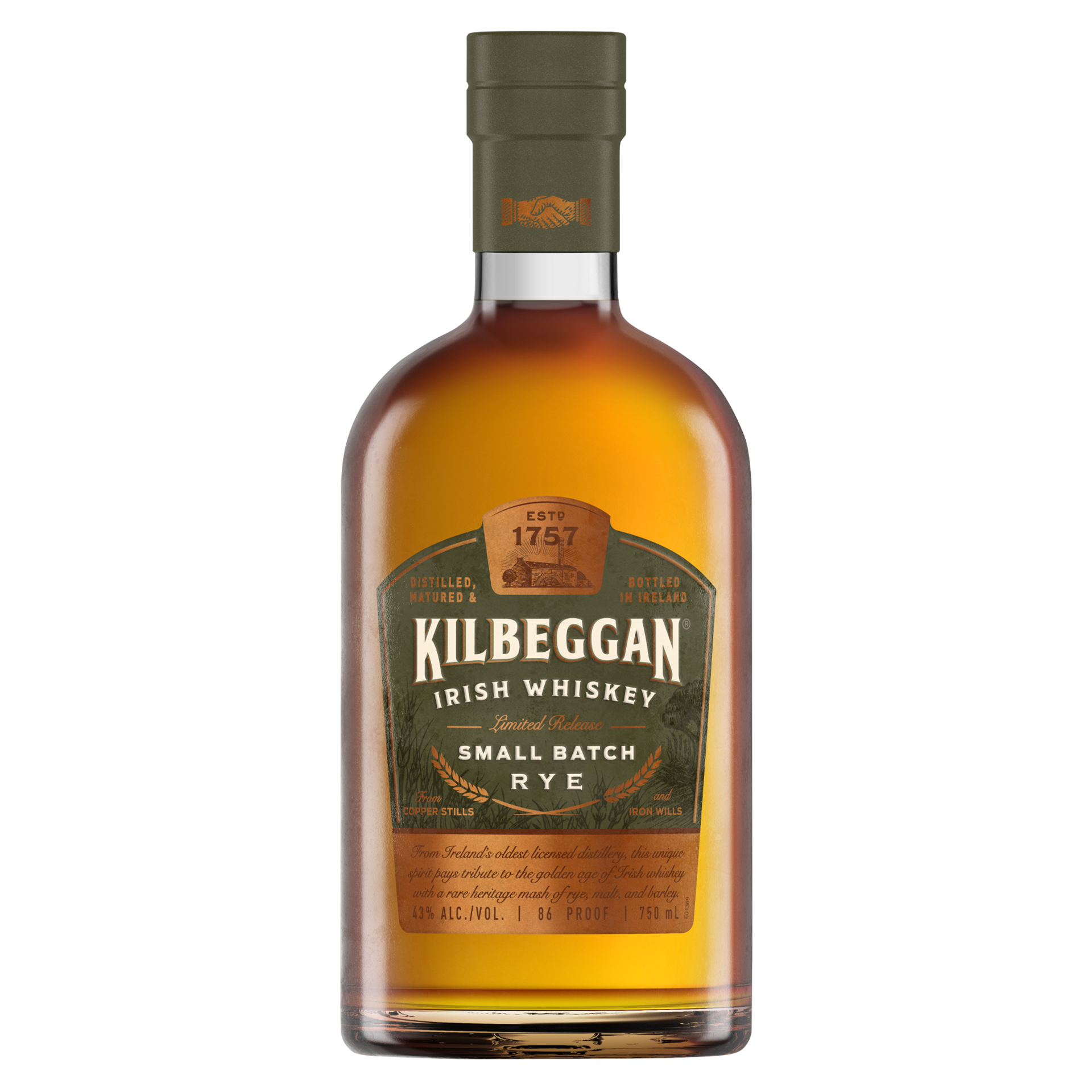 slide 2 of 2, Kilbeggan Kibeggan Rye Irish Whiskey, 750 ml