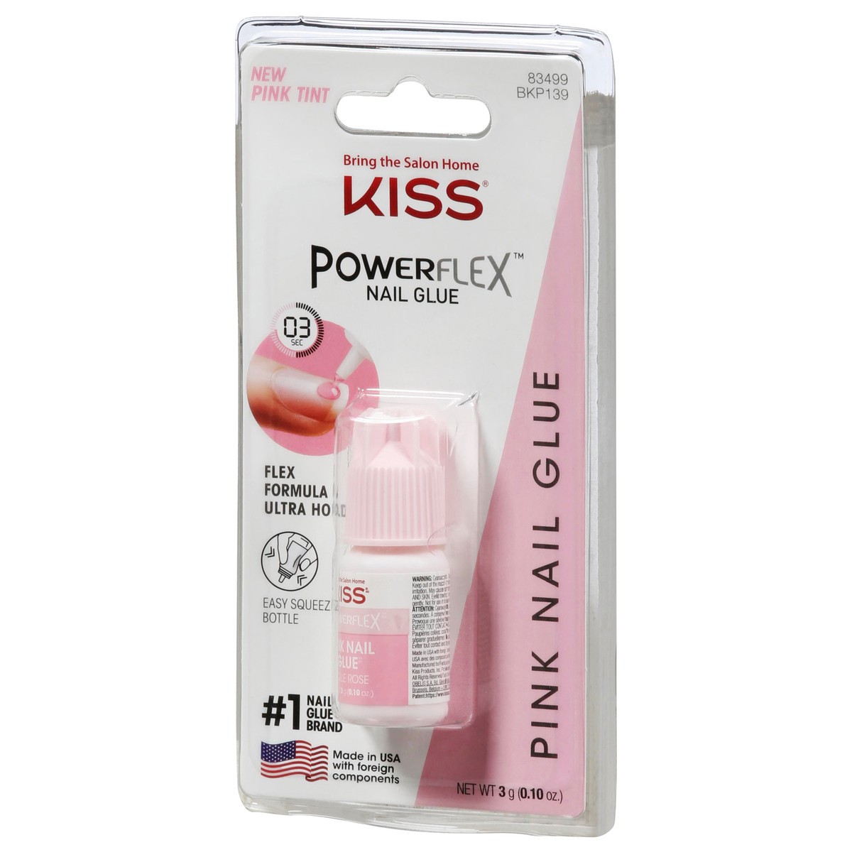 slide 6 of 9, Kiss PowerFlex Pink Nail Glue 0.10 oz, 0.1 oz