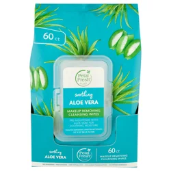Petal Fresh Pure Makeup Removing Soothing Aloe Vera Cleansing Wipes - 60 ct