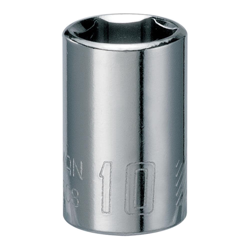 slide 1 of 6, CRAFTSMAN Metric 1/4-in Drive 6-point 10Mm Shallow Socket, 1 ct