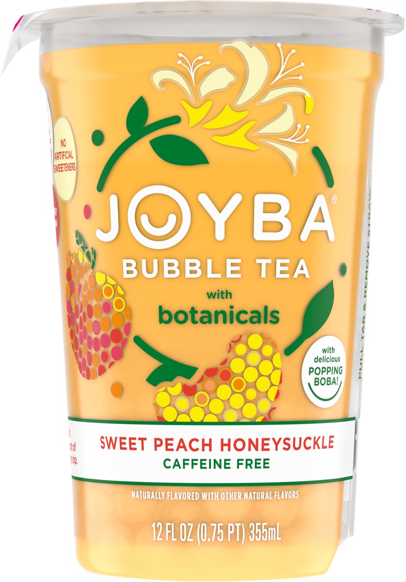 slide 11 of 11, JOYBA Sweet Peach Honeysuckle Bubble Tea 12 fl oz., Cup, 12 fl oz