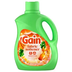 Gain, Liquid Laundry Fabric Softener, Laundry Conditioner, Long Lasting Scent, Softens, Freshness, Helps With Static & Wrinkles, Island Fresh Scent, 100 Fl Oz