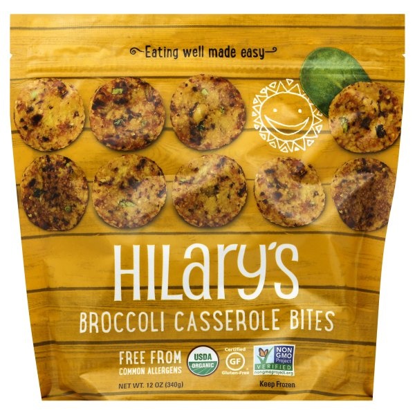 slide 1 of 1, Hilary's Bites Broccoli Casserole Organic, 12 oz