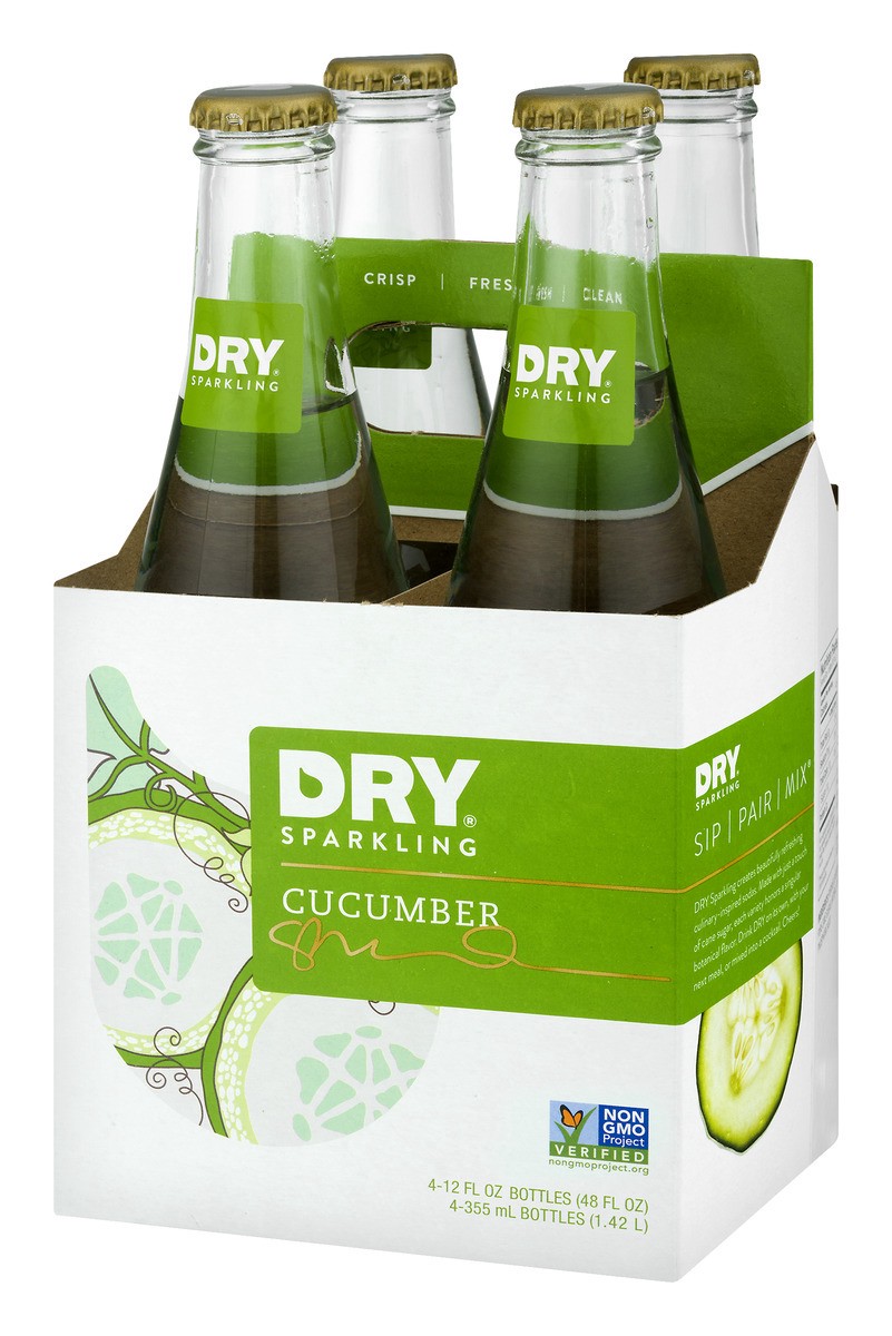 slide 3 of 10, DRY Sparkling Cucumber Soda - 4 ct; 12 fl oz, 4 ct; 12 fl oz