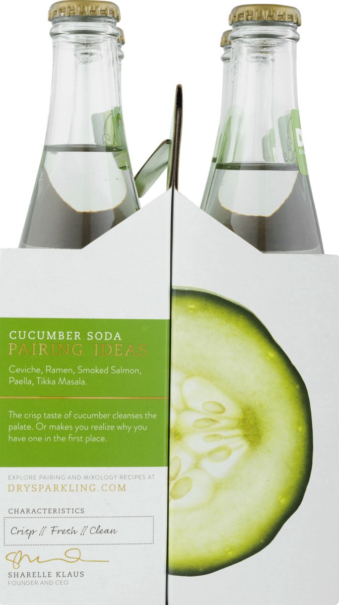 slide 4 of 10, DRY Sparkling Cucumber Soda - 4 ct; 12 fl oz, 4 ct; 12 fl oz