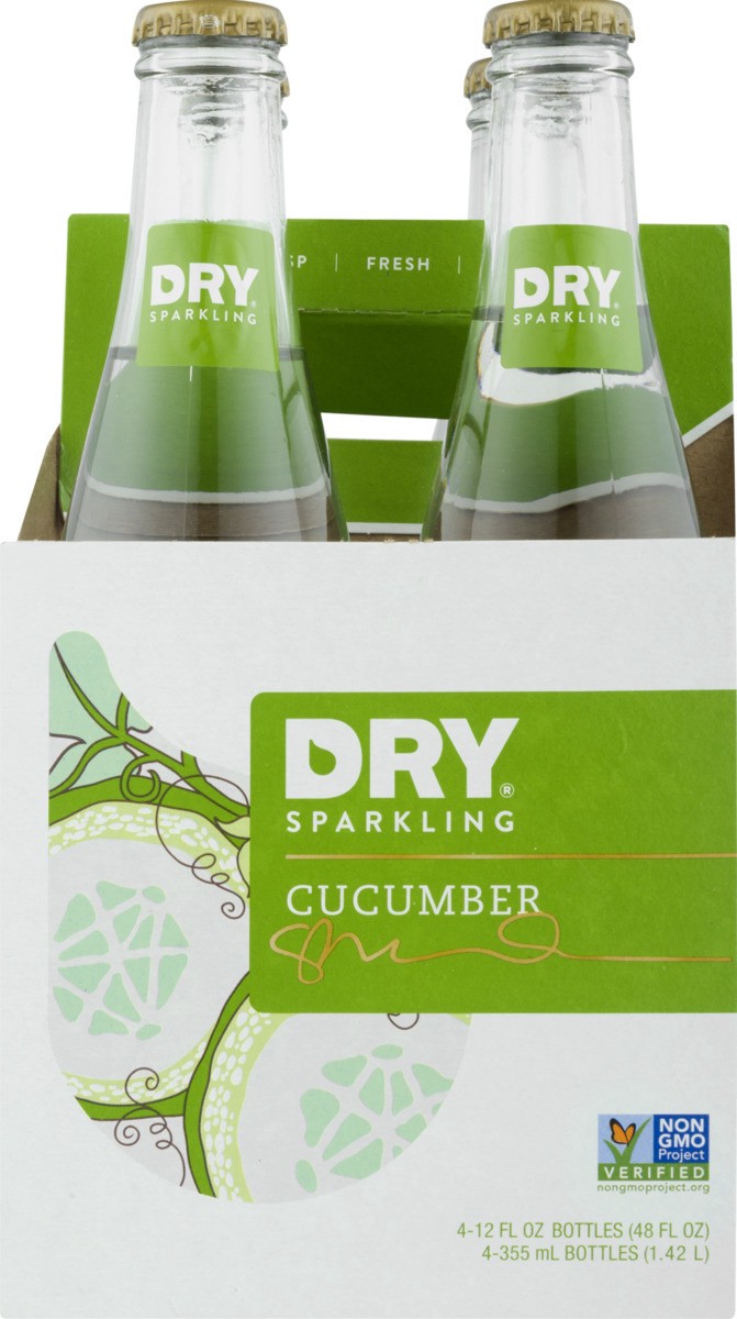 slide 6 of 10, DRY Sparkling Cucumber Soda - 4 ct; 12 fl oz, 4 ct; 12 fl oz