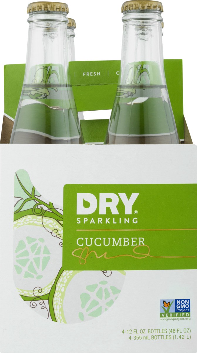 slide 9 of 10, DRY Sparkling Cucumber Soda - 4 ct; 12 fl oz, 4 ct; 12 fl oz