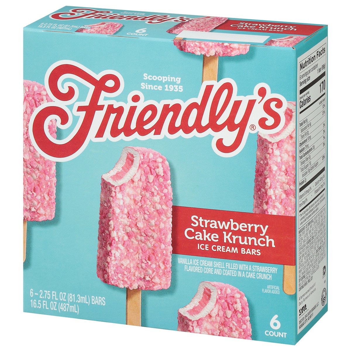 slide 4 of 9, Friendly's Ice Cream Bars - Strawberry Cake Krunch, 6 ct