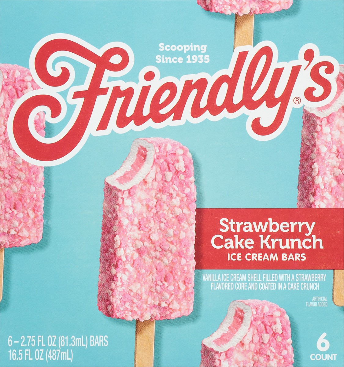 slide 3 of 9, Friendly's Ice Cream Bars - Strawberry Cake Krunch, 6 ct