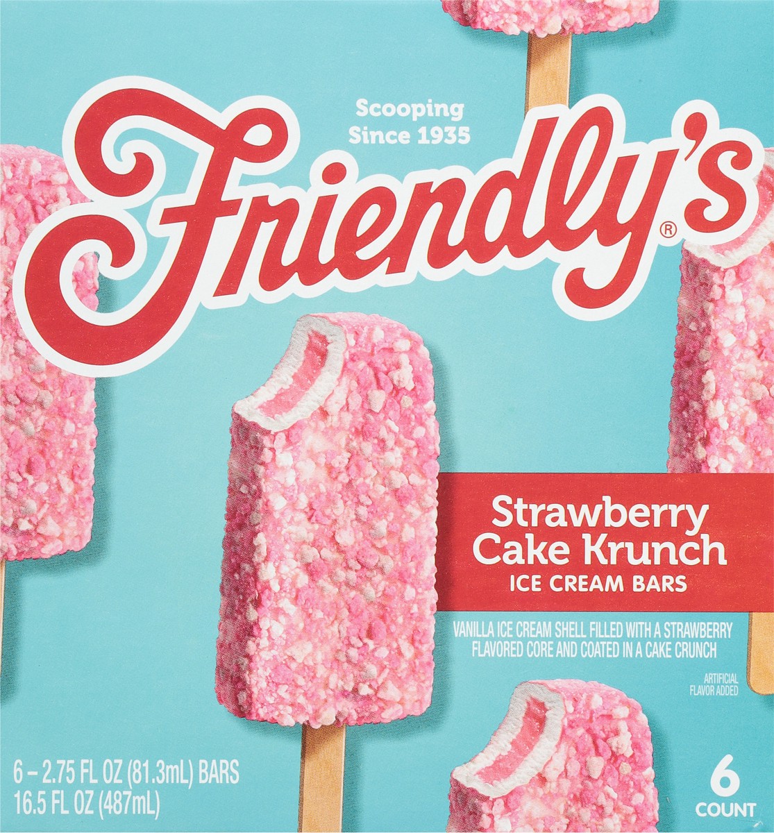 slide 9 of 9, Friendly's Ice Cream Bars - Strawberry Cake Krunch, 6 ct