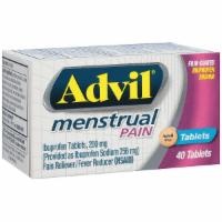 slide 1 of 2, AdvilMenstrual Pain And Fever Reducer Tablets - Ibuprofen (NSAID), 40 ct