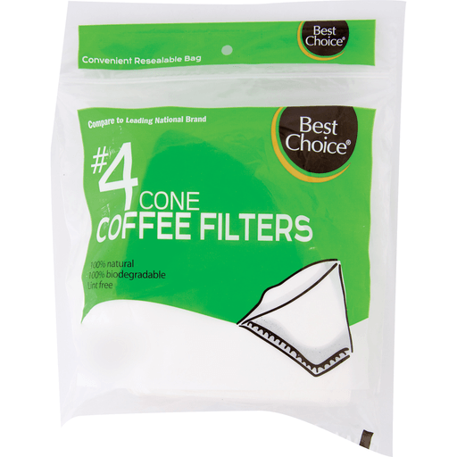 slide 1 of 1, Best Choice #4 Cone Coffee Filters, 1 ct