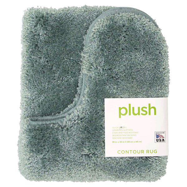 slide 4 of 5, Mohawk Plush Contour Bath Seafoam, 20 in x 24 in