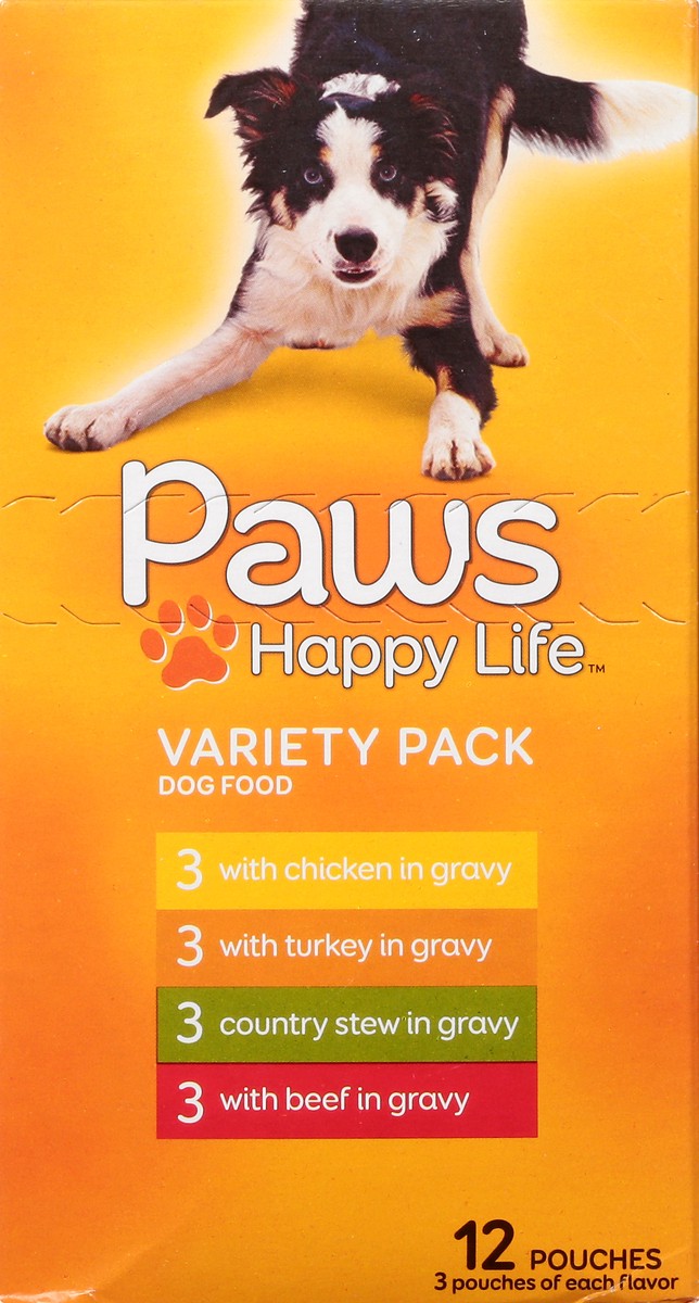 slide 4 of 9, Paws Happy Life Variety Pack Dog Food 12 ea, 12 ct