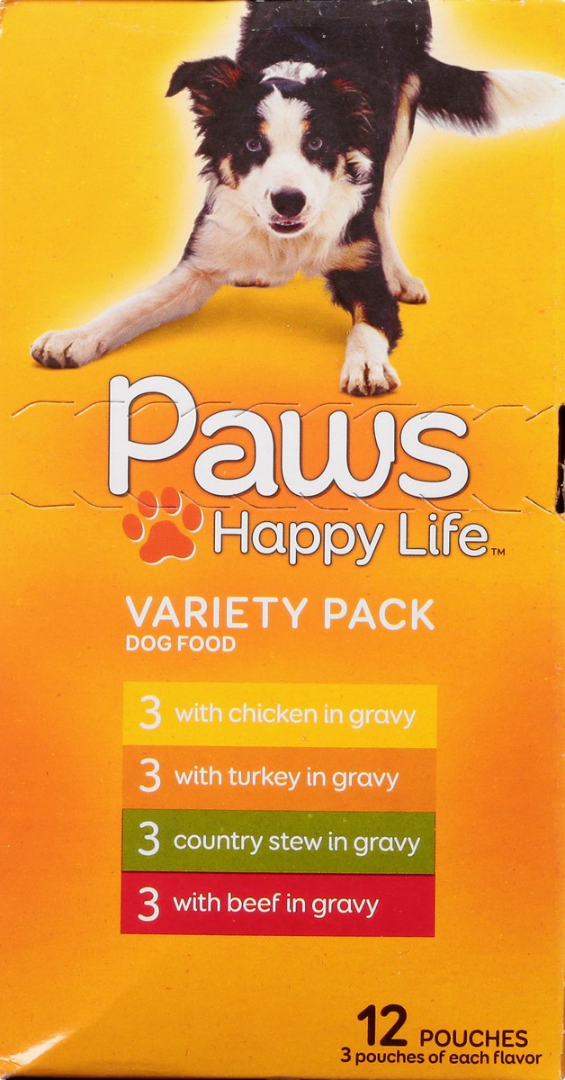 slide 9 of 9, Paws Happy Life Variety Pack Dog Food 12 ea, 12 ct