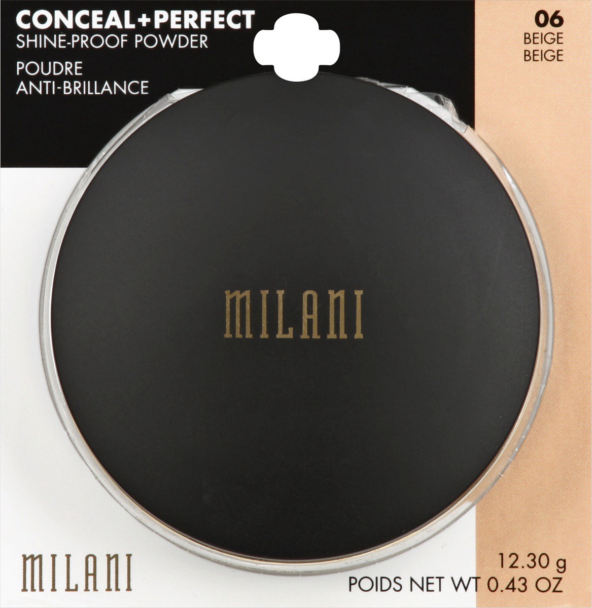 slide 2 of 2, Milani Conceal+Perfect Shine-Proof Powder Beige, 0.42 oz