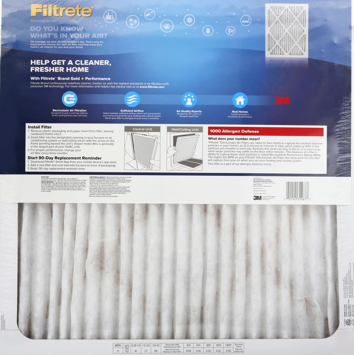 slide 2 of 7, Filtrete Electrostatic Air Filter 2 ea, 2 ct