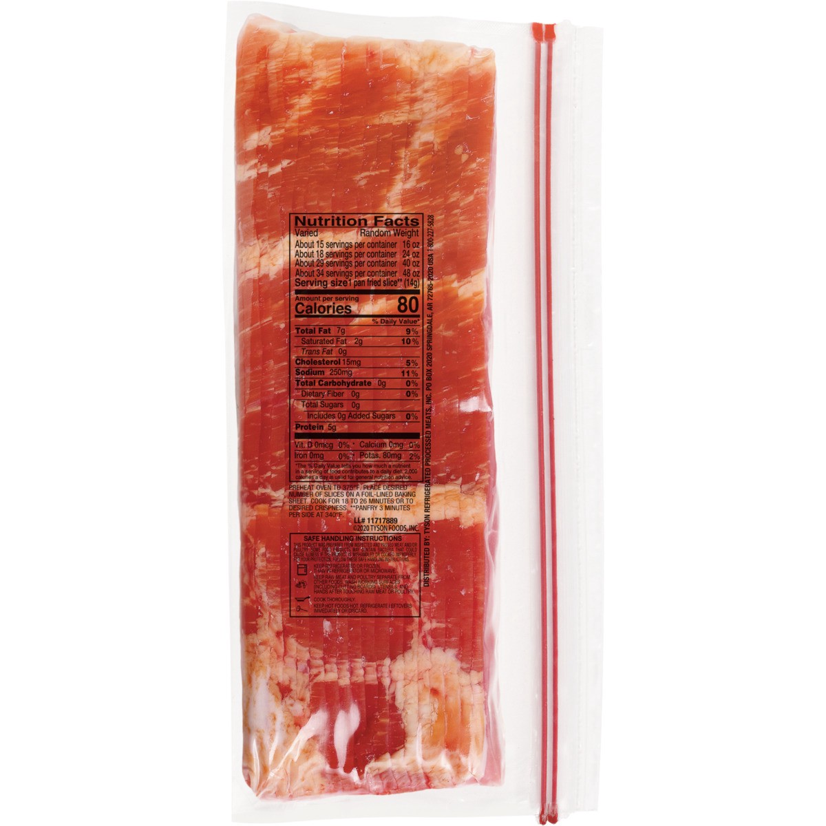 slide 6 of 6, Wright Brand Hickory Real Wood Smoked Thick Cut Bacon, 24 oz Stack Pack, 680.39 g